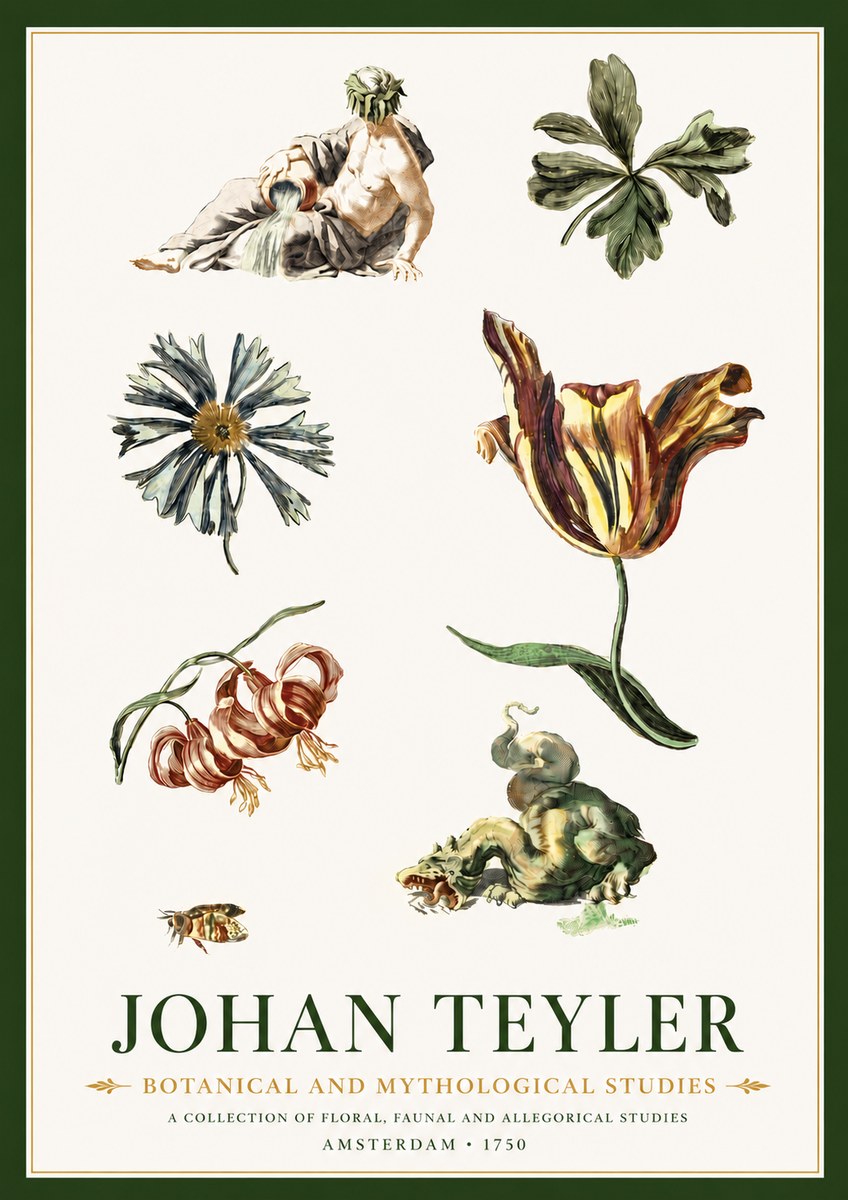 Johan Teyler Botanical and Mythological Studies No4 - Plakat