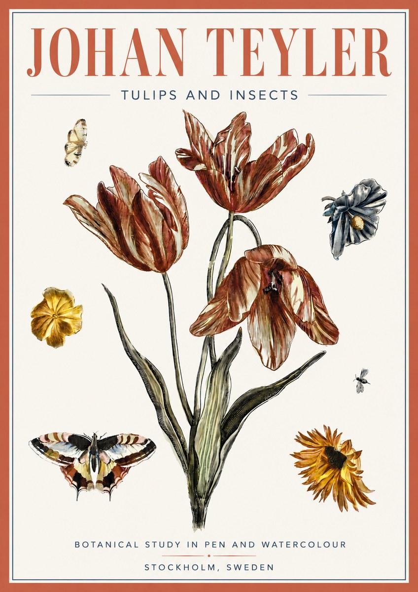 Johan Teyler Tulips and Insects No6 - Plakat