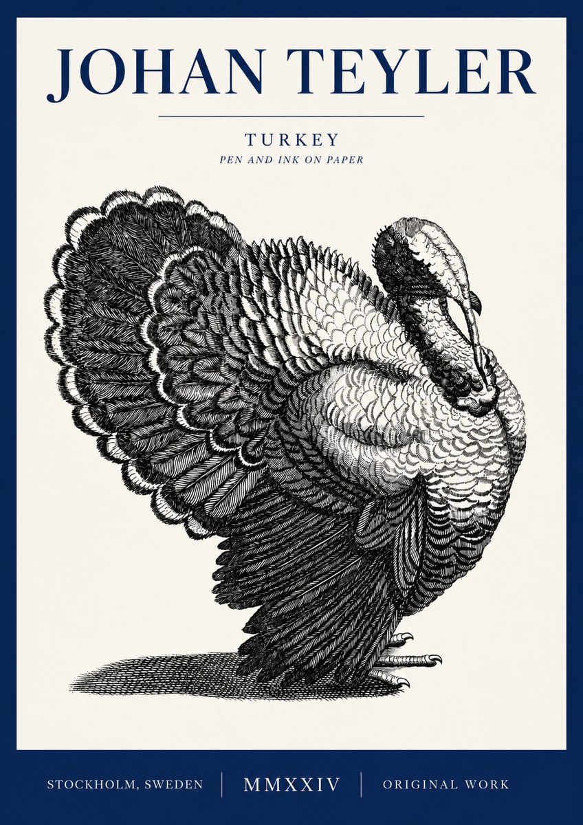 Johan Teyler Turkey No4 - Plakat
