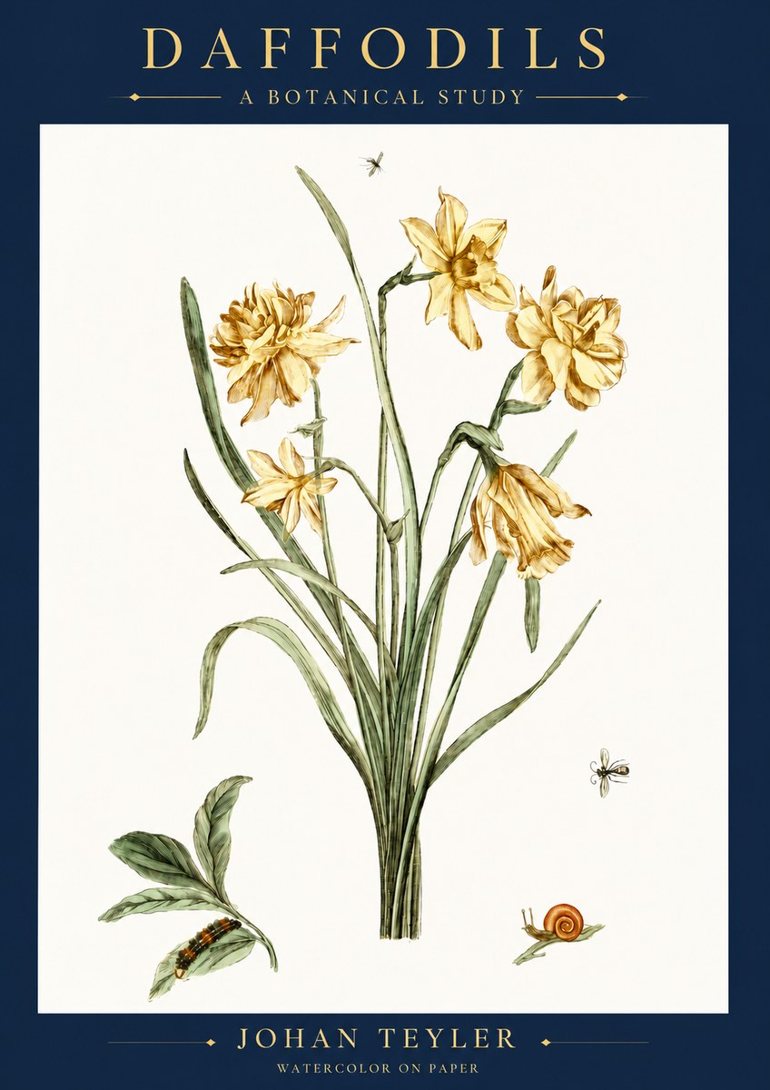 Johan Teyler Daffodils No6 - Plakat