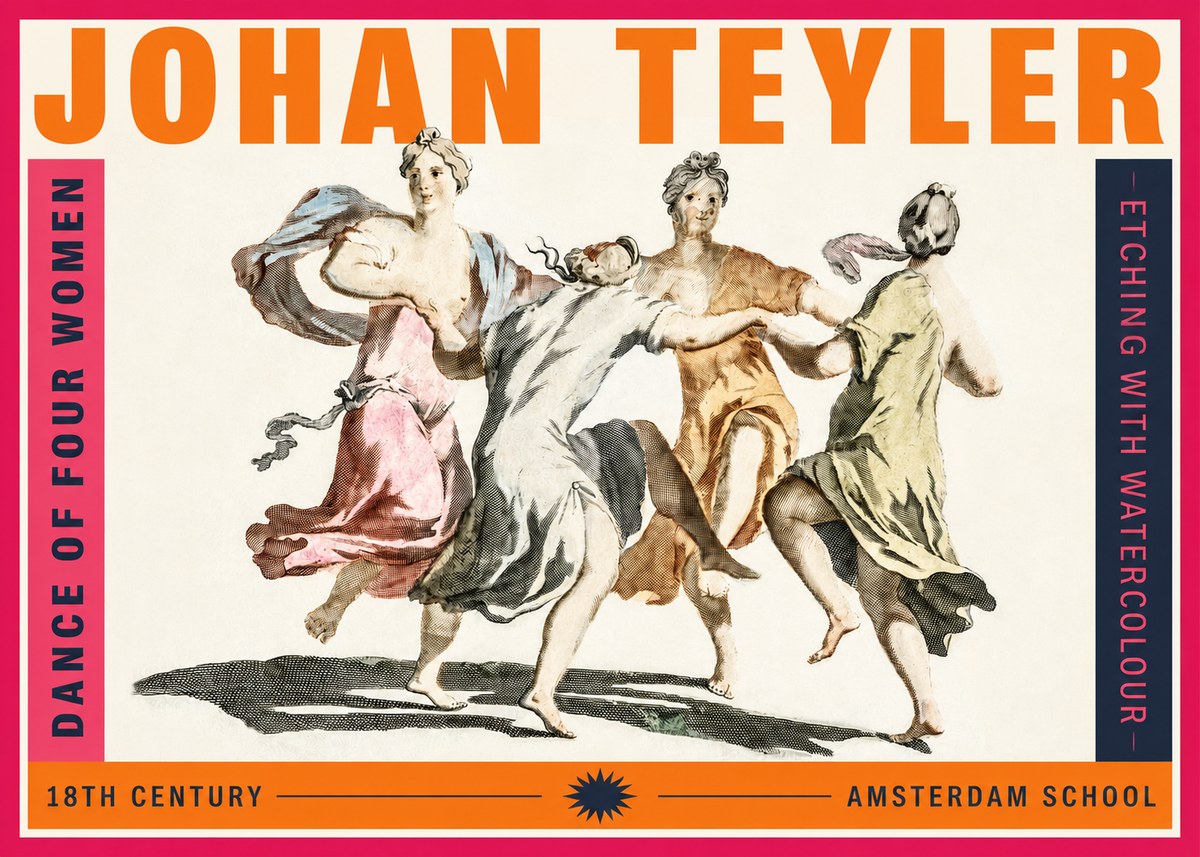 Johan Teyler Dance of Four Women No2 - Plakat