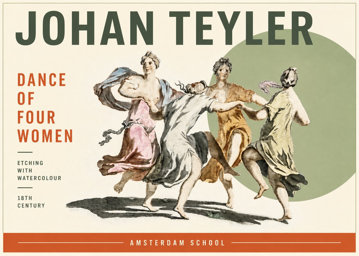 Johan Teyler Dance of Four Women No6 - Plakat