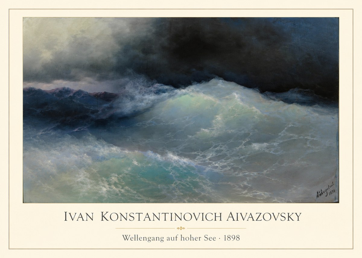 Ivan Konstantinovich Aivazovsky Wellengang Auf Hoher See No1 - Plakat