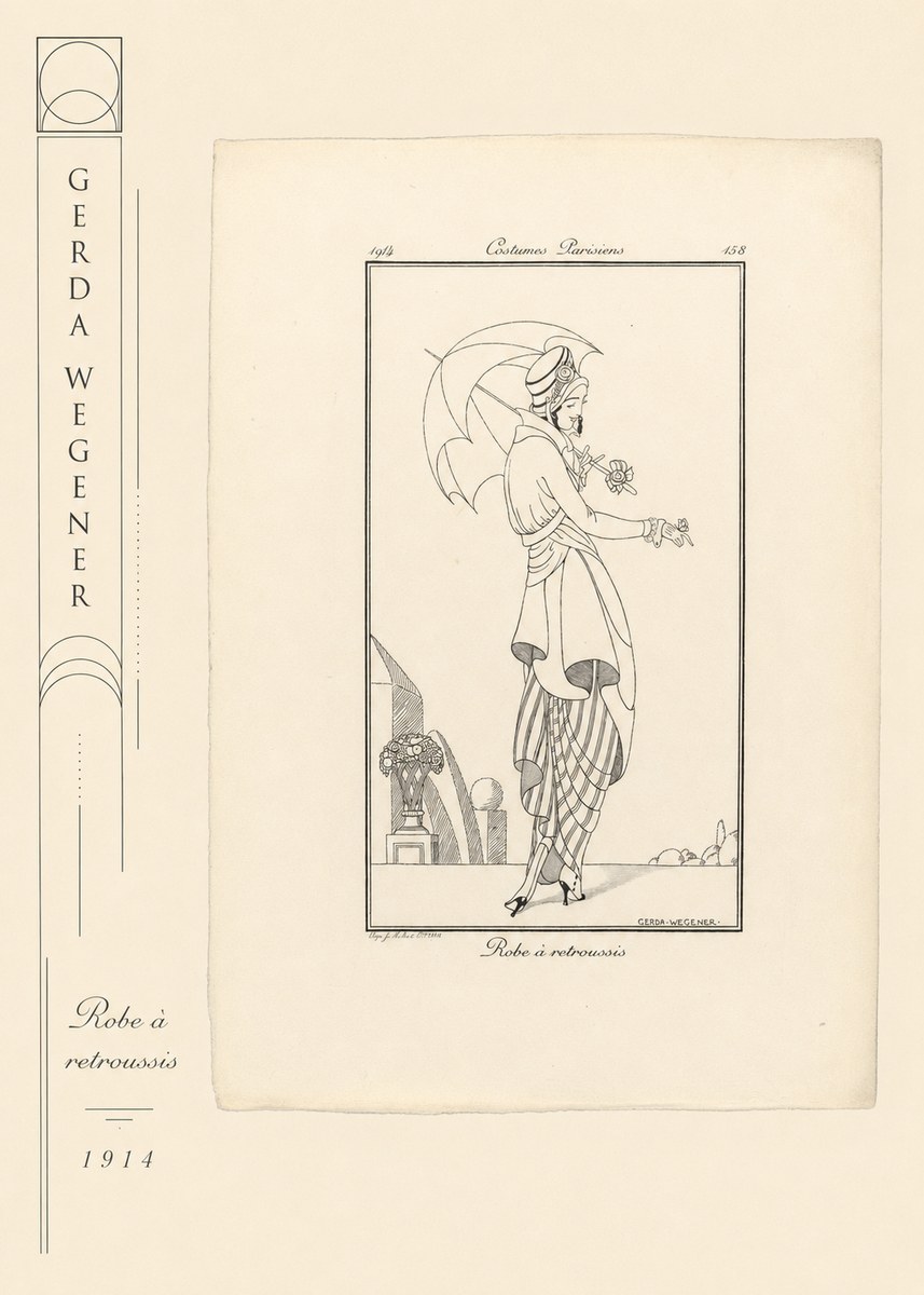 Gerda Wegener Robe À Retroussis No2 - Plakat