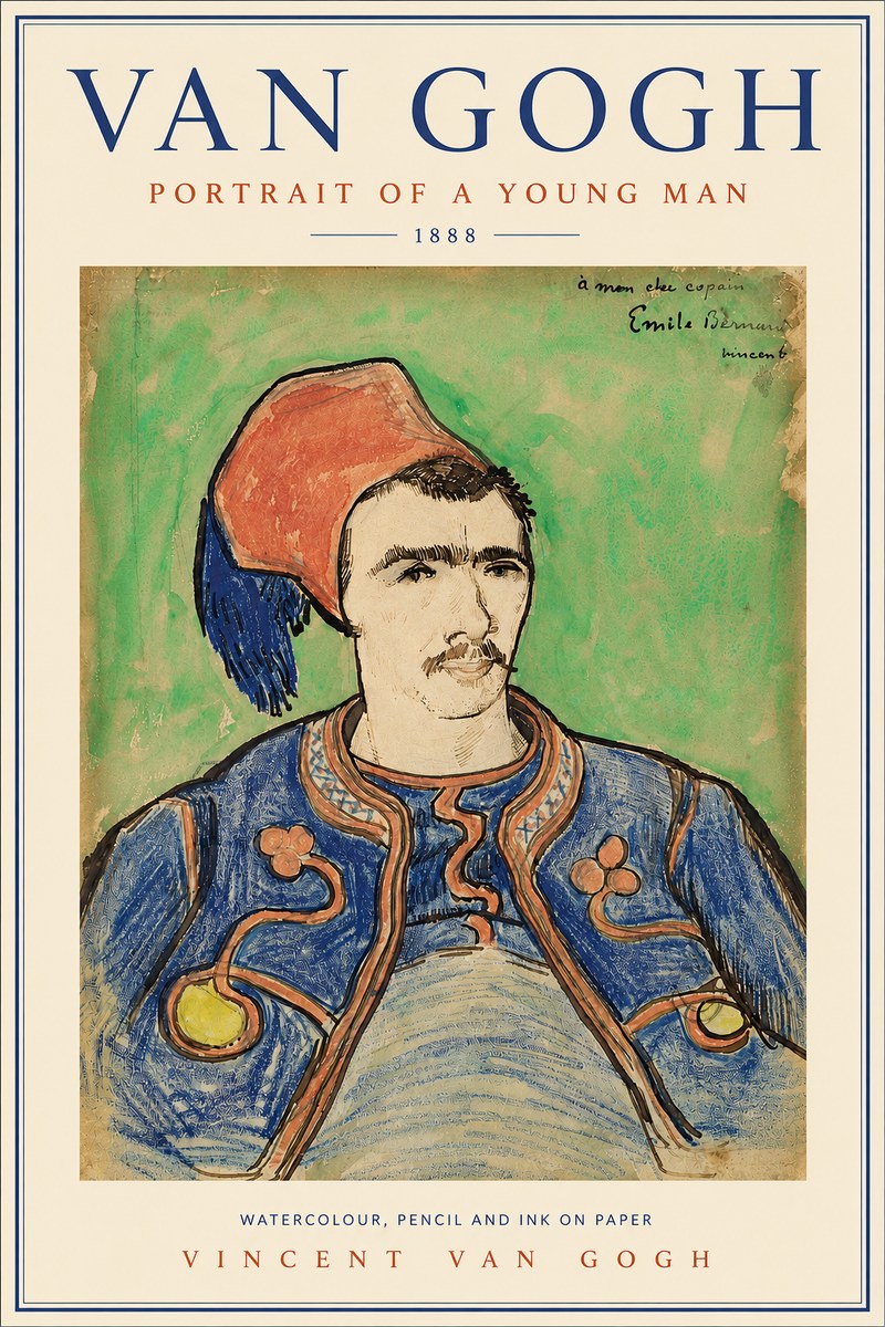 Van Gogh Portrait of a Young Man No5 - Plakat