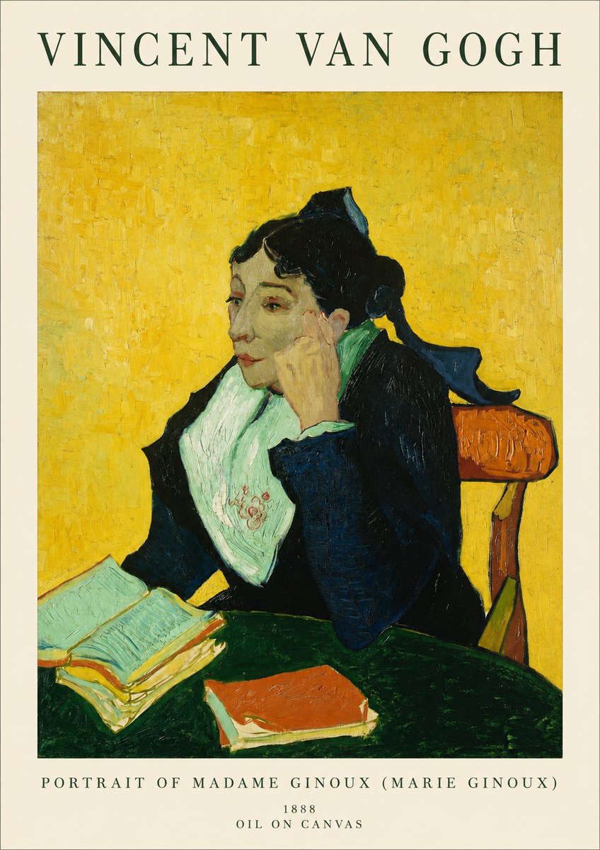 Van Gogh Portrait of Madame Ginoux (Marie Ginoux) No1 - Plakat