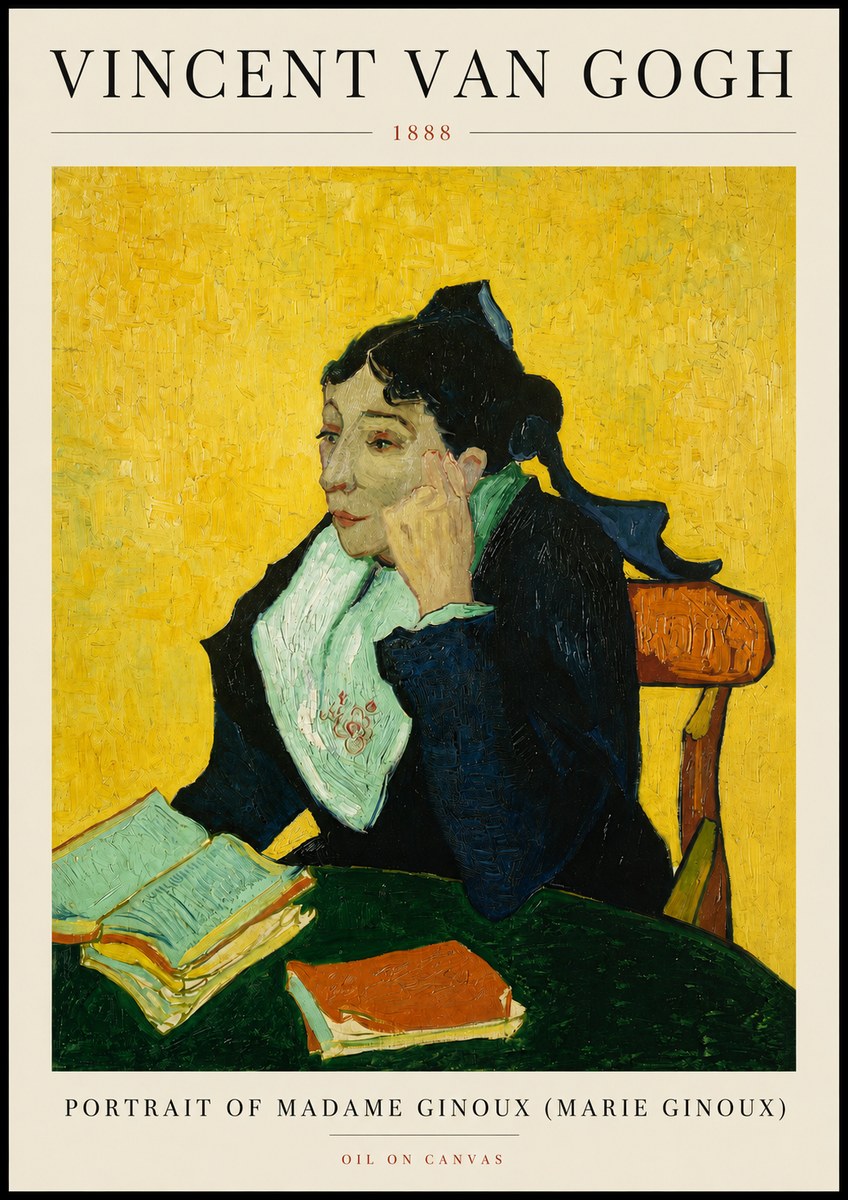 Van Gogh Portrait of Madame Ginoux (Marie Ginoux) No3 - Plakat