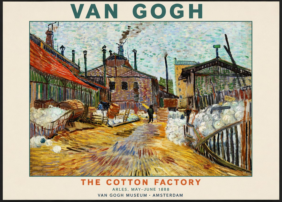Van Gogh The Cotton Factory No2 - Plakat