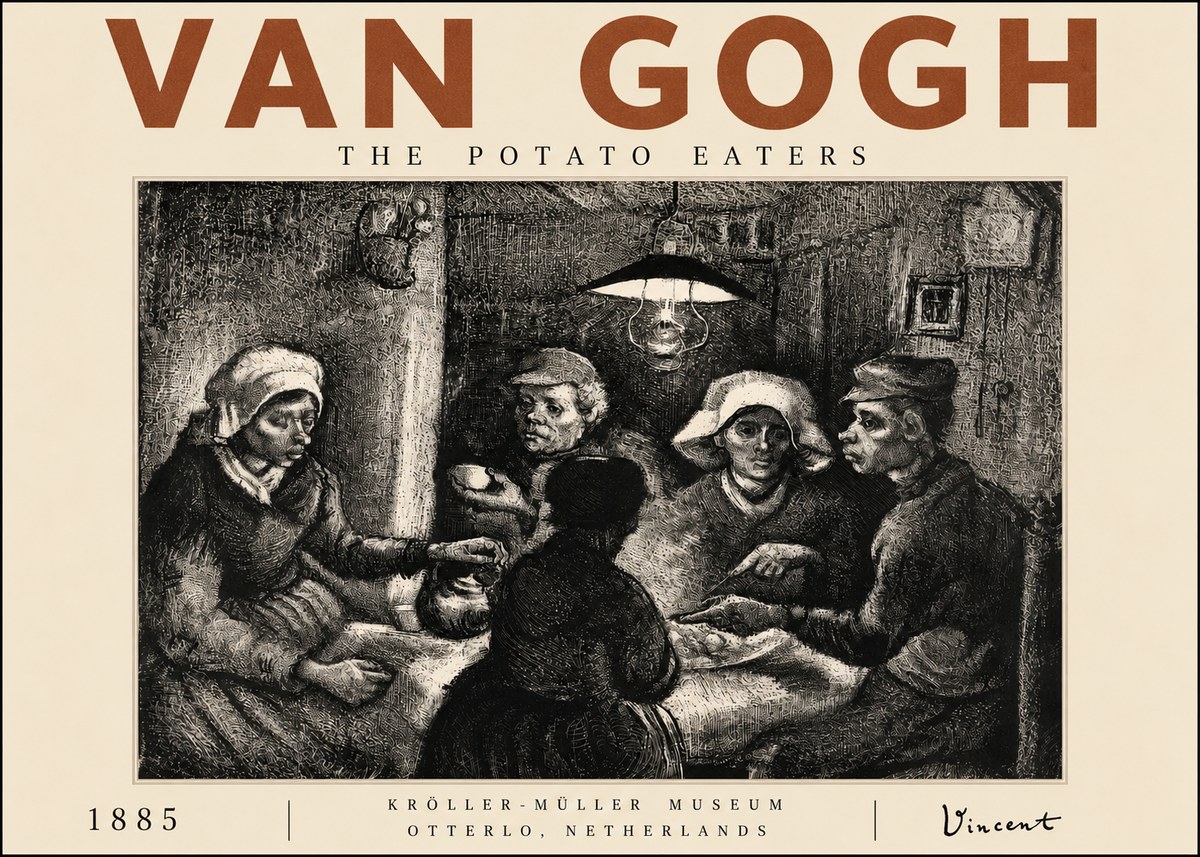 Van Gogh The Potato Eaters I No4 - Plakat
