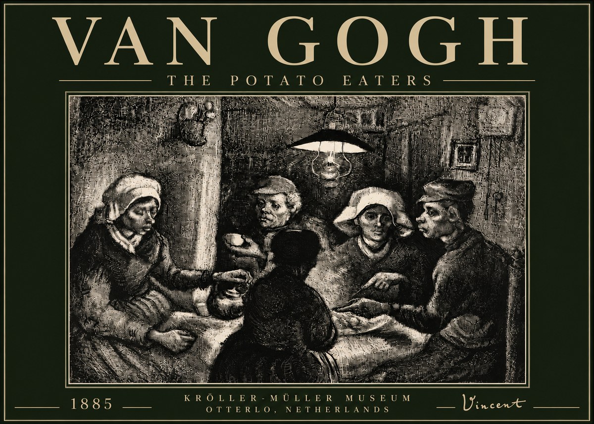 Van Gogh The Potato Eaters I No5 - Plakat