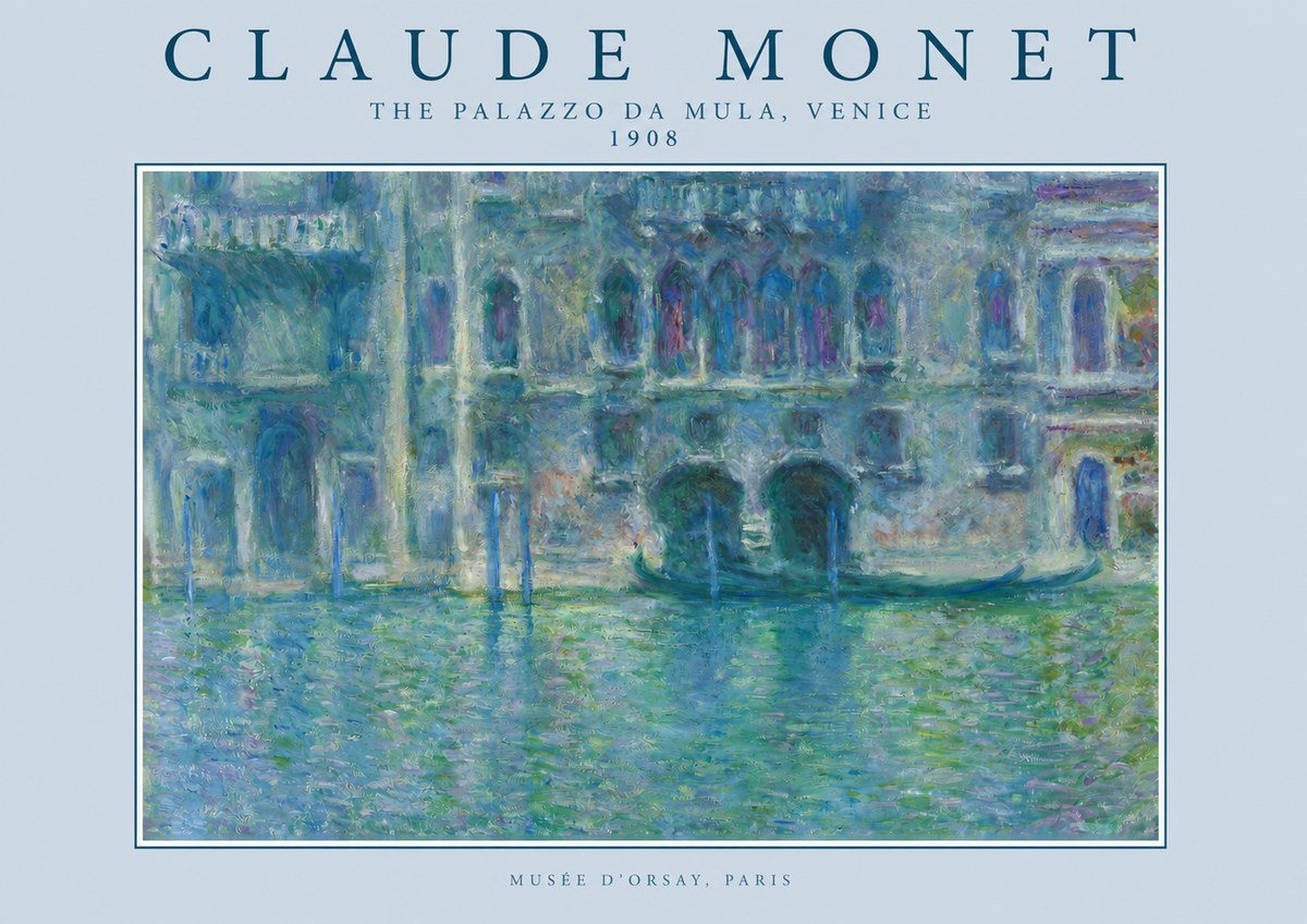Monet The Palazzo Da Mula, Venice No2 - Plakat