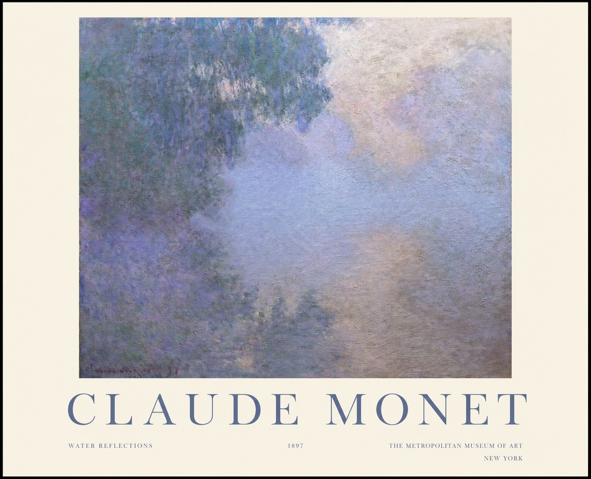 Monet Water Reflections No1 - Plakat