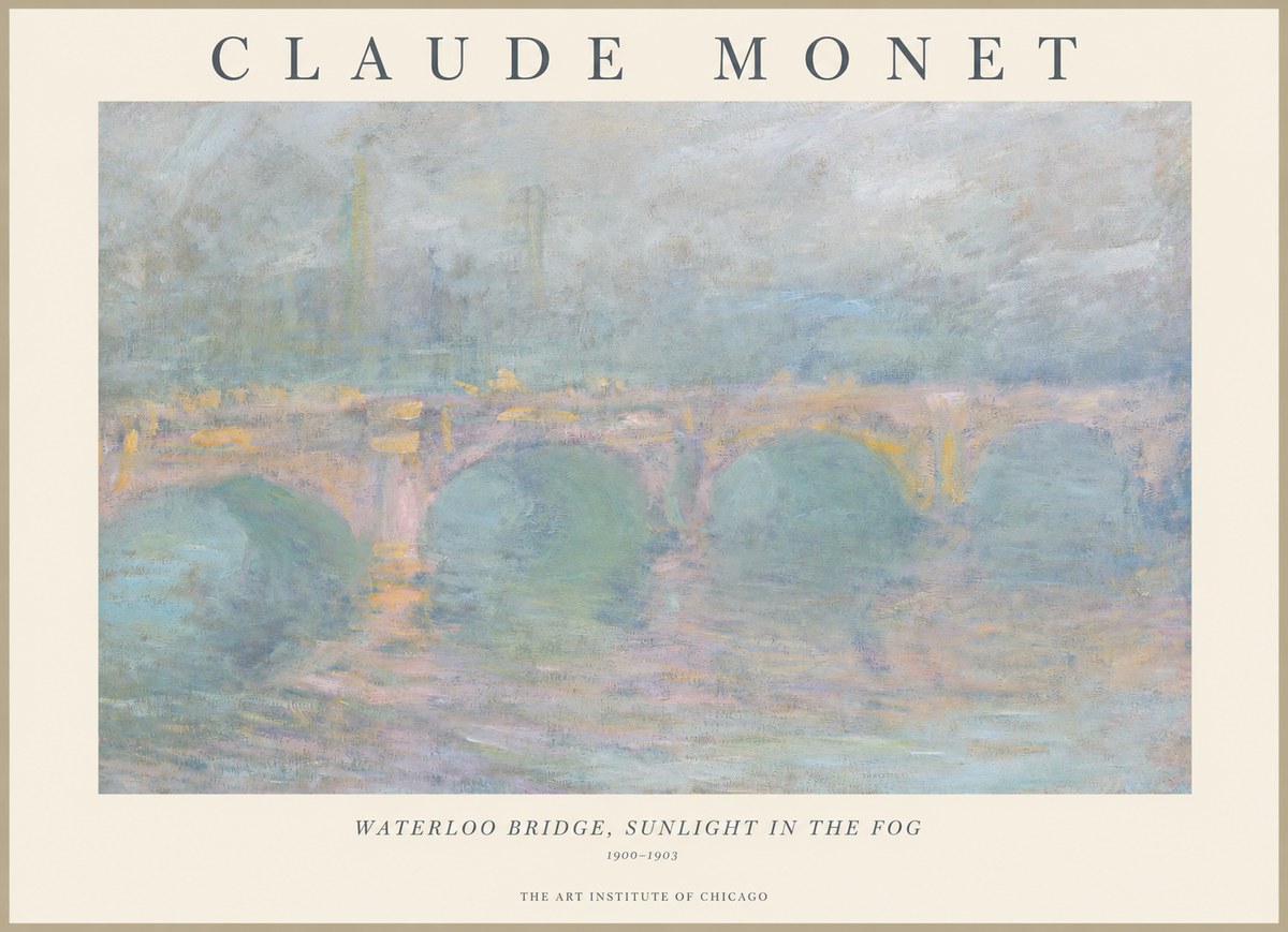 Monet Waterloo Bridge, Sunlight in the Fog I No1 - Plakat