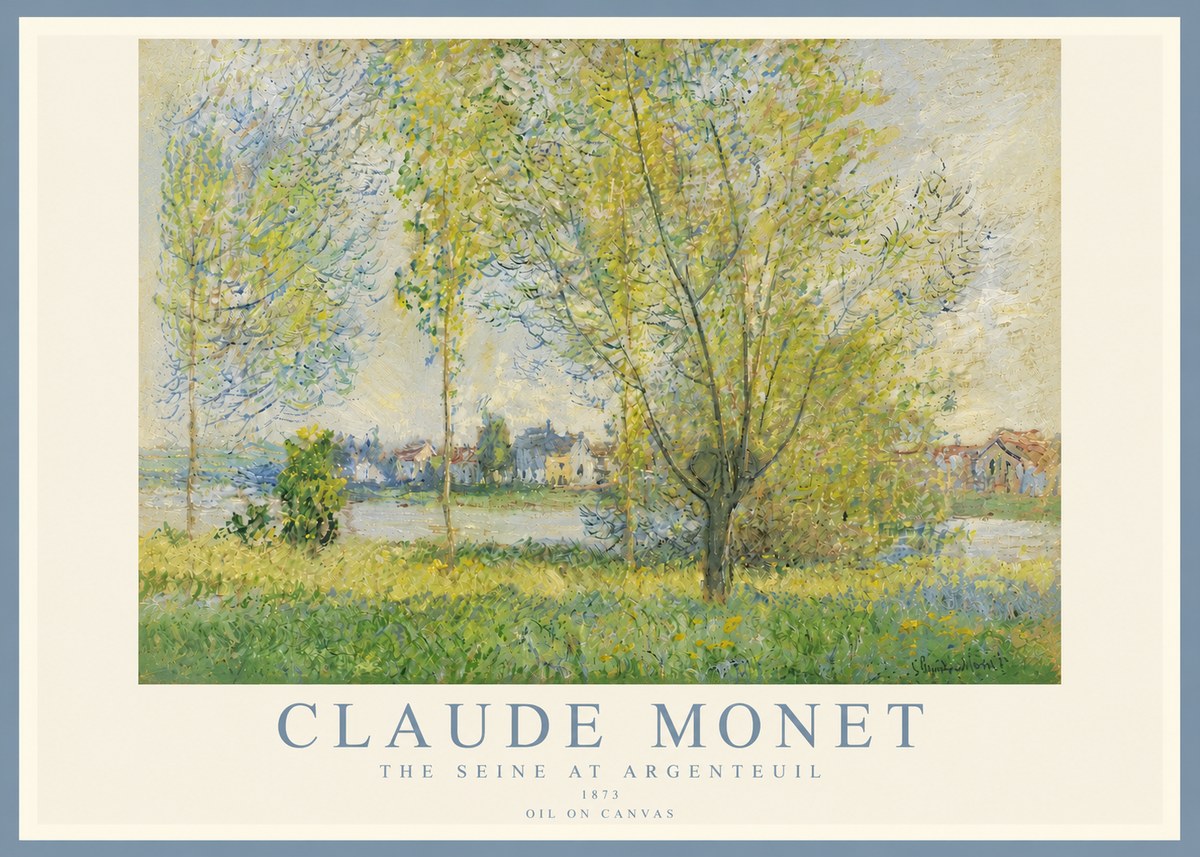 Monet The Seine at Argenteil No5 - Plakat
