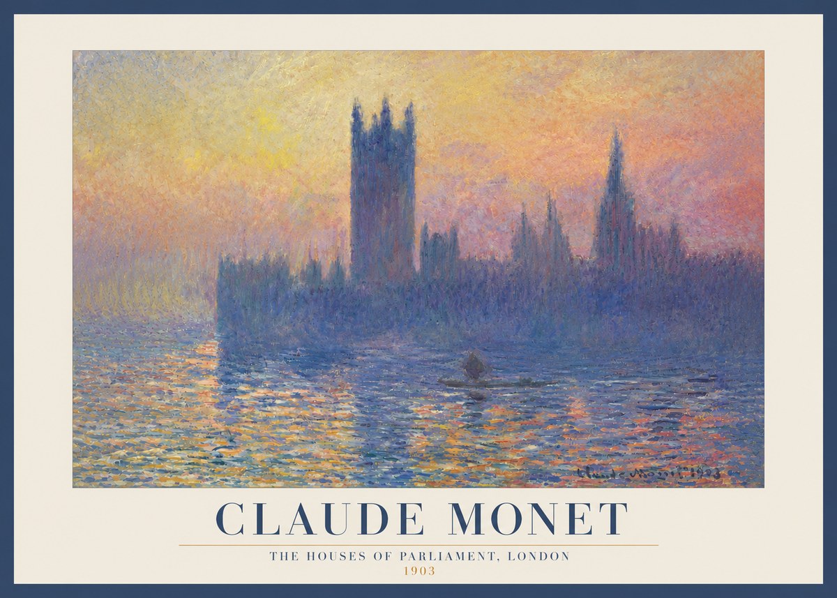 Monet The Houses of Parliament, London II No3 - Plakat