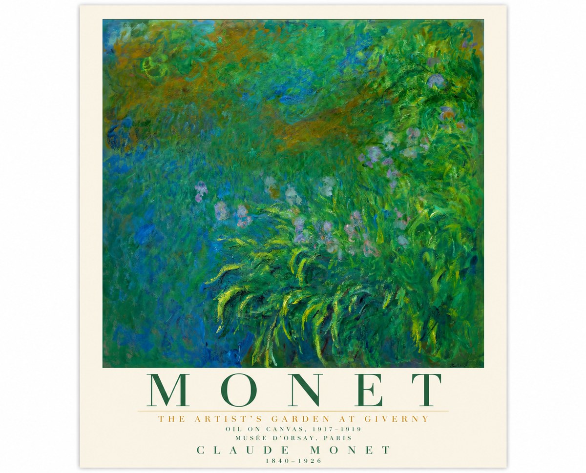 Monet The Artist's Garden at Giverny No5 - Plakat