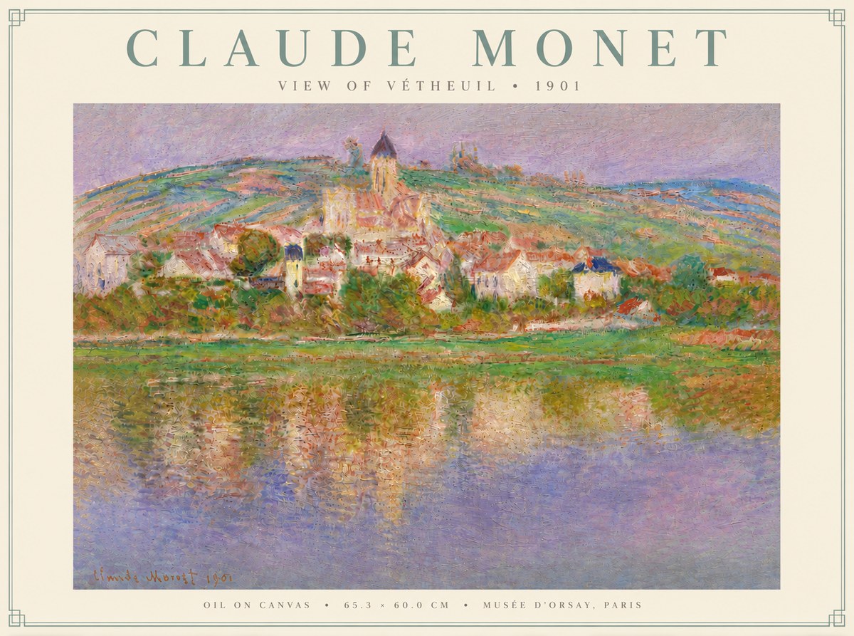 Monet View of Vétheuil I No5 - Plakat