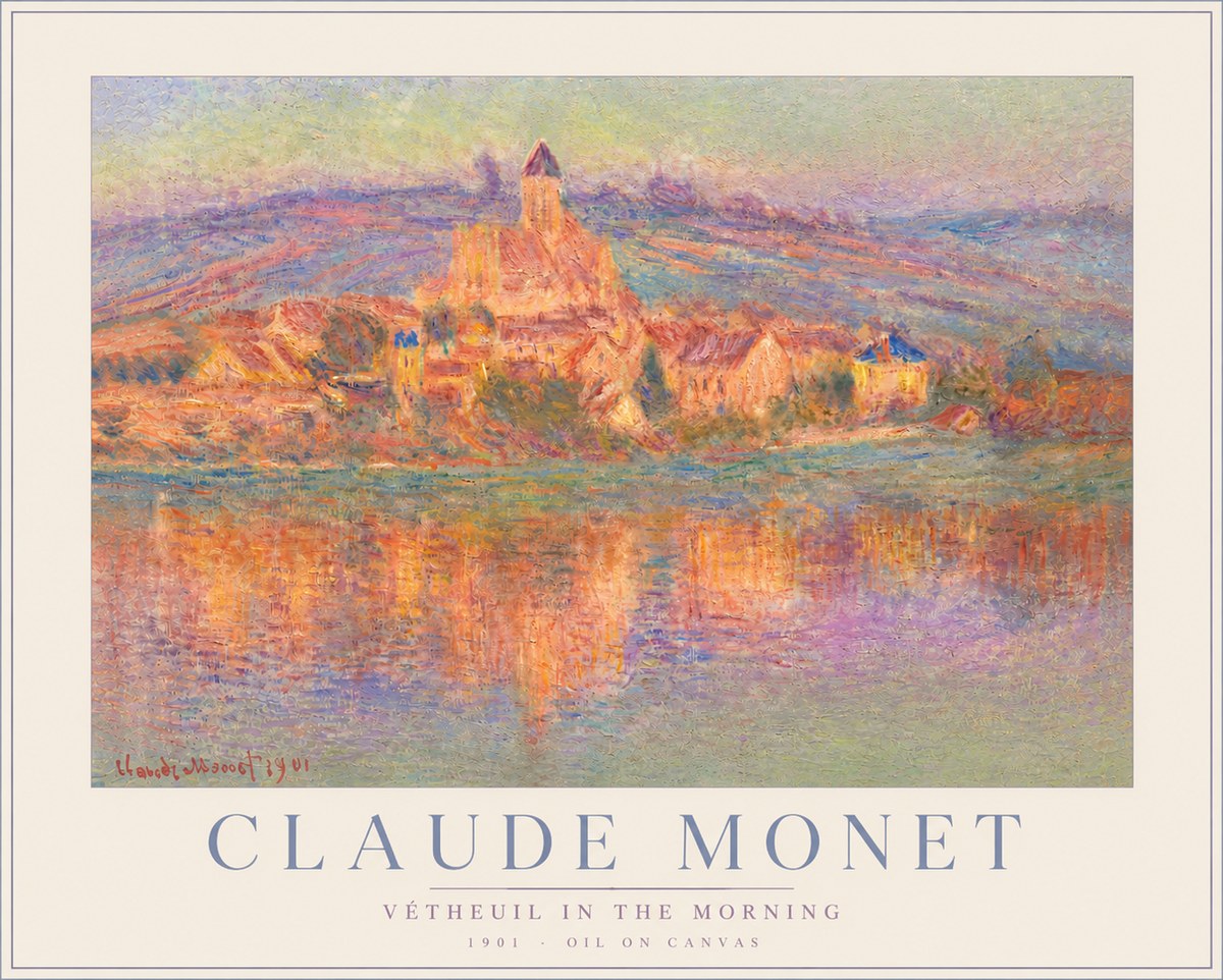 Monet Vétheuil in the Morning No5 - Plakat
