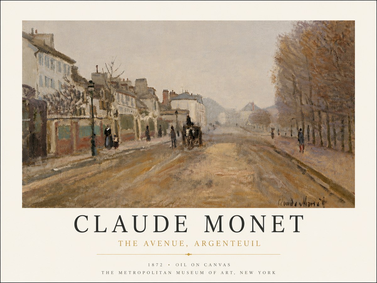 Monet The Avenue, Argenteuil No5 - Plakat