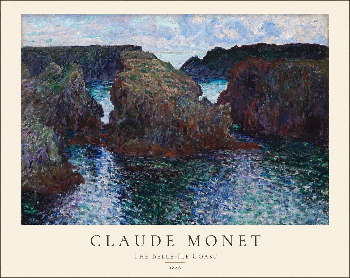Monet The Belle-île Coast No1 - Plakat