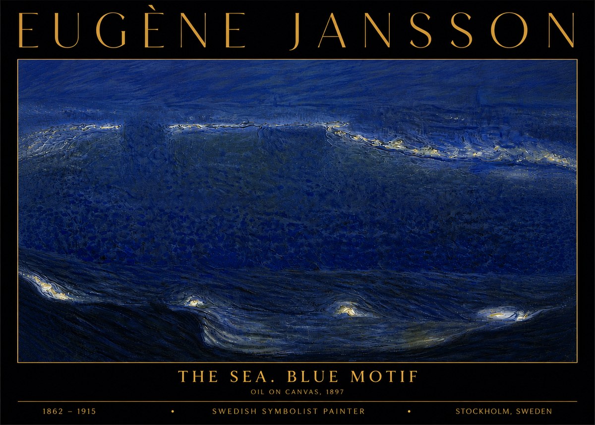 Eugène Jansson The Sea. Blue Motif No6 - Plakat