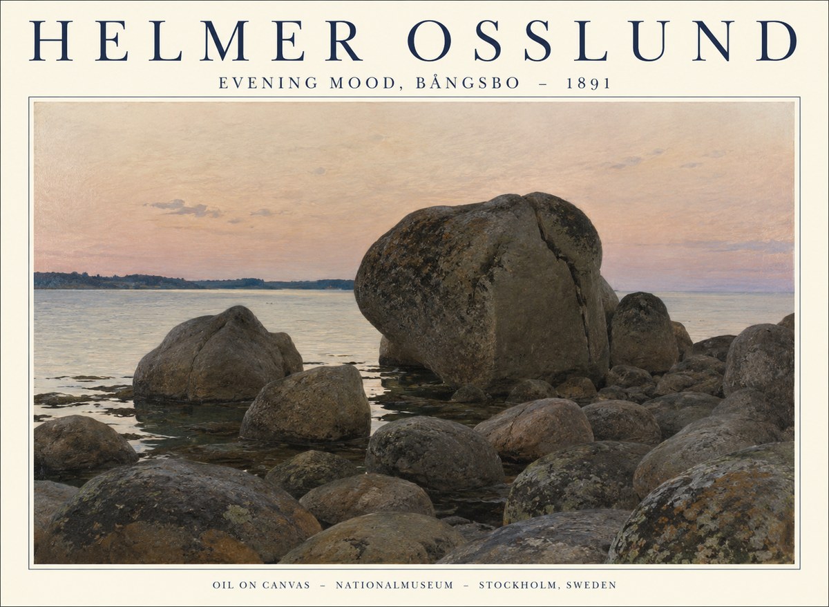 Helmer Osslund Evening Mood, Bångsbo - 1891 No1 - Plakat