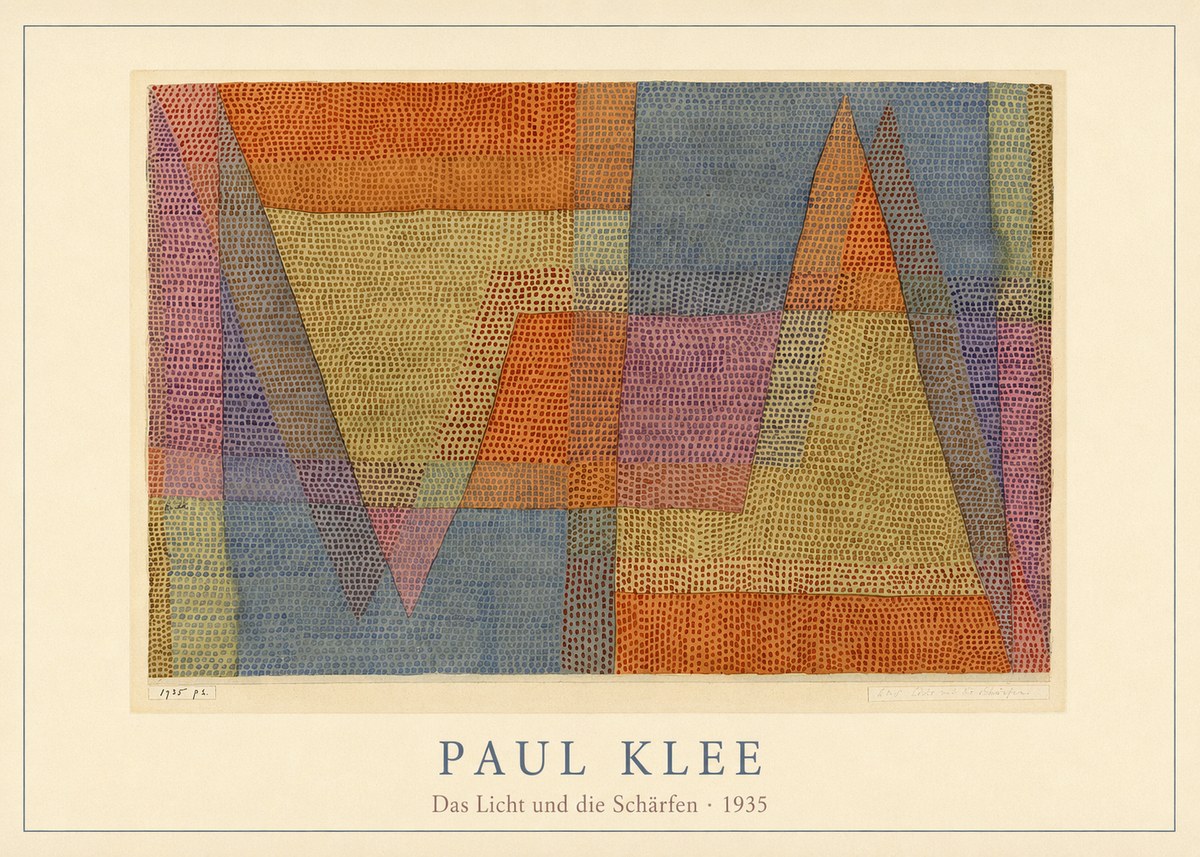 Paul Klee Das Licht Und Die Schärfen No4 - Plakat