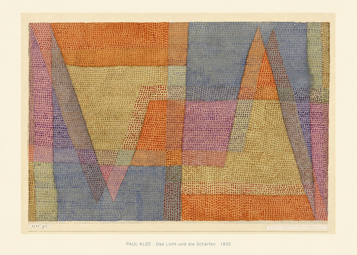 Paul Klee Das Licht Und Die Schärfen No6 - Plakat