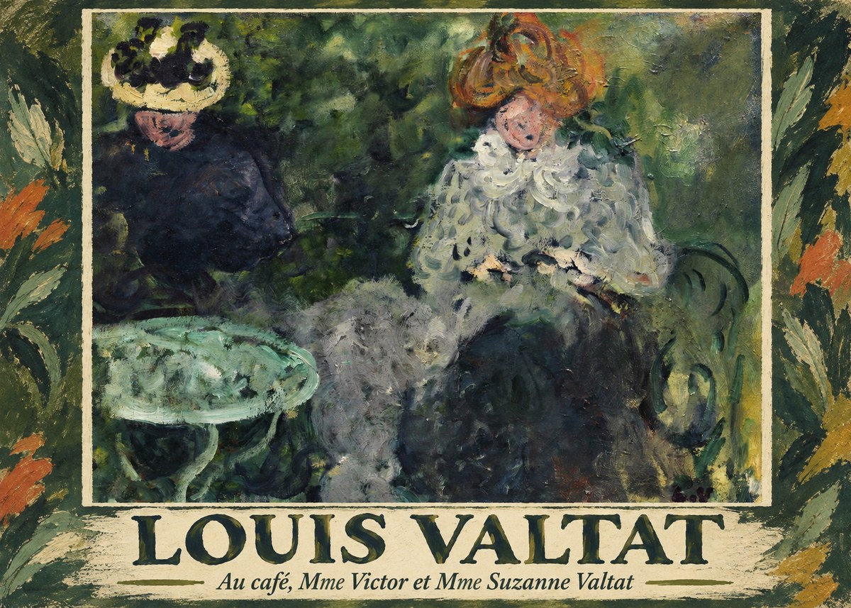 Louis Valtat Au Café, Mme Victor Et Mme Suzanne Valtat No1 - Plakat