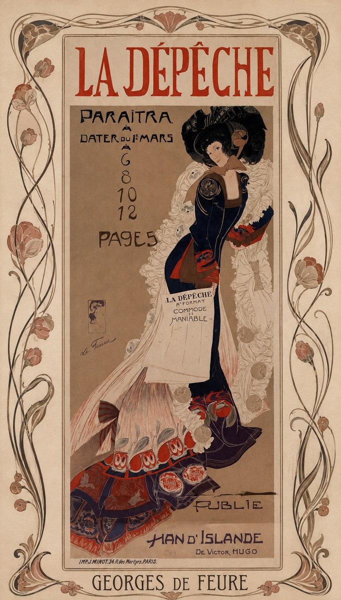 Georges de Feure La Dépêche - Han D'islande No1 - Plakat