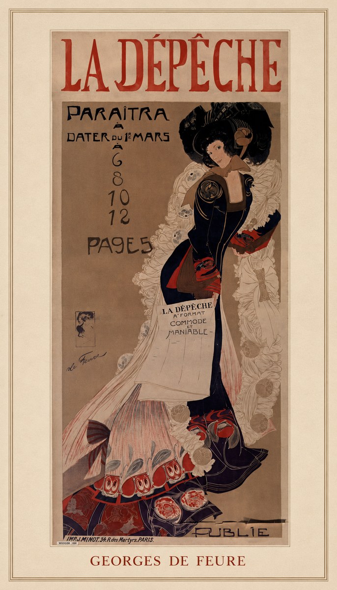 Georges de Feure La Dépêche - Han D'islande No3 - Plakat