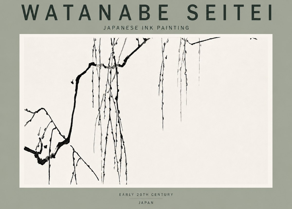 Watanabe Seitei Willow Branches II No2 - Plakat