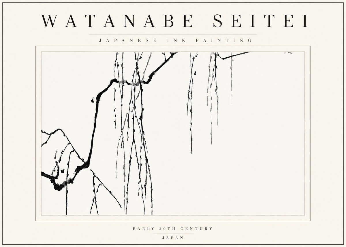Watanabe Seitei Willow Branches II No5 - Plakat