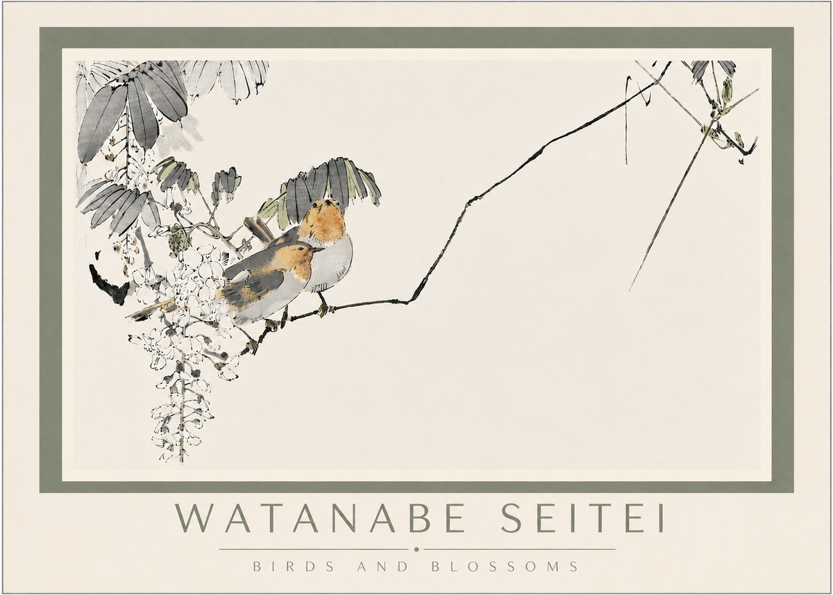 Watanabe Seitei Birds and Blossoms No4 - Plakat