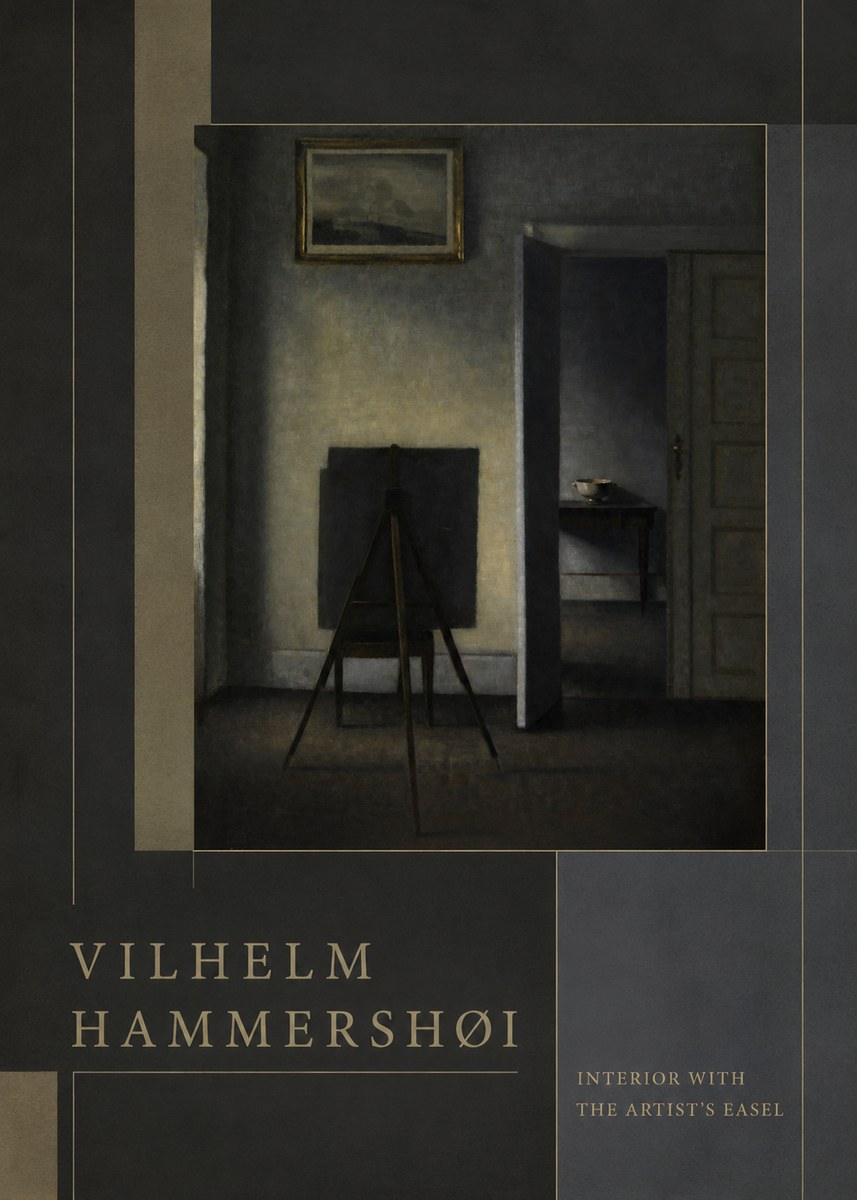 Vilhelm Hammershøi Interior with the Artist's Easel I No2 - Plakat