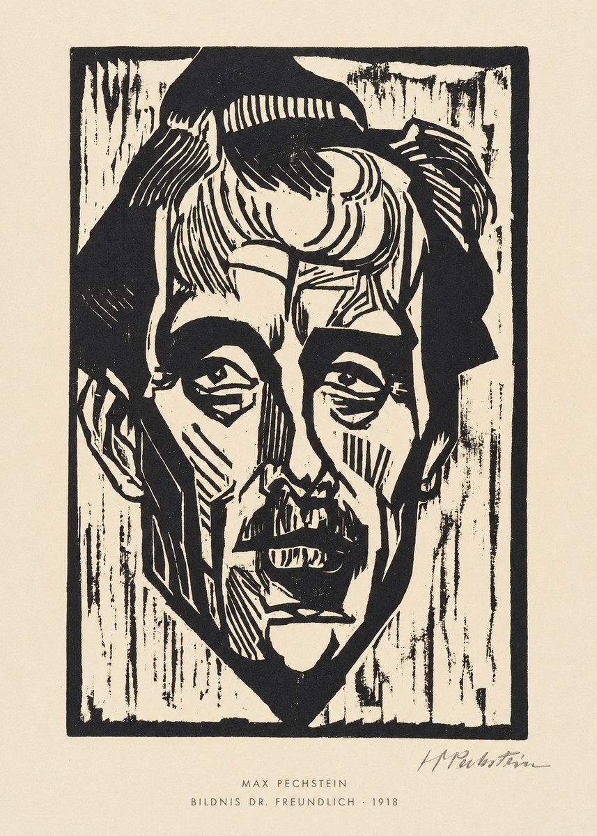 Max Pechstein Bildnis Dr. Freundlich • 1918 No5 - Plakat