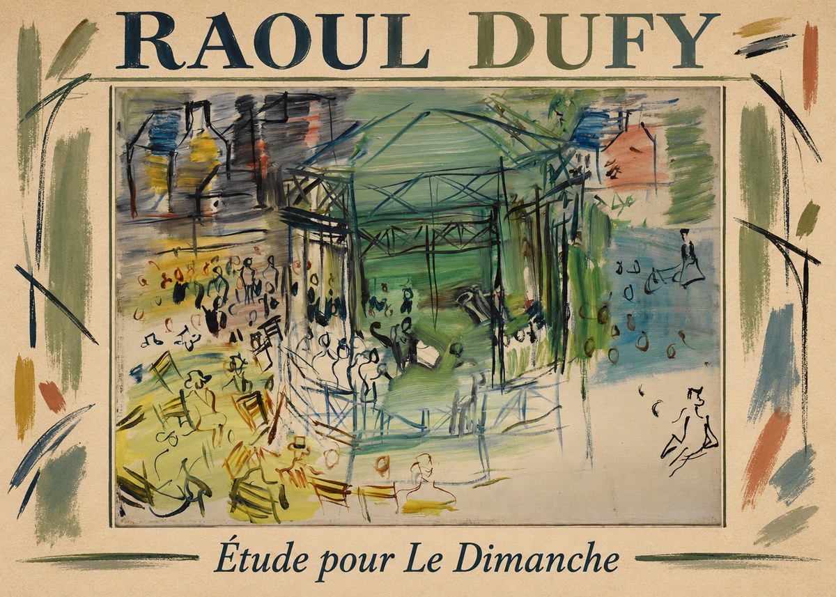 Raoul Dufy Étude Pour Le Dimanche No1 - Plakat
