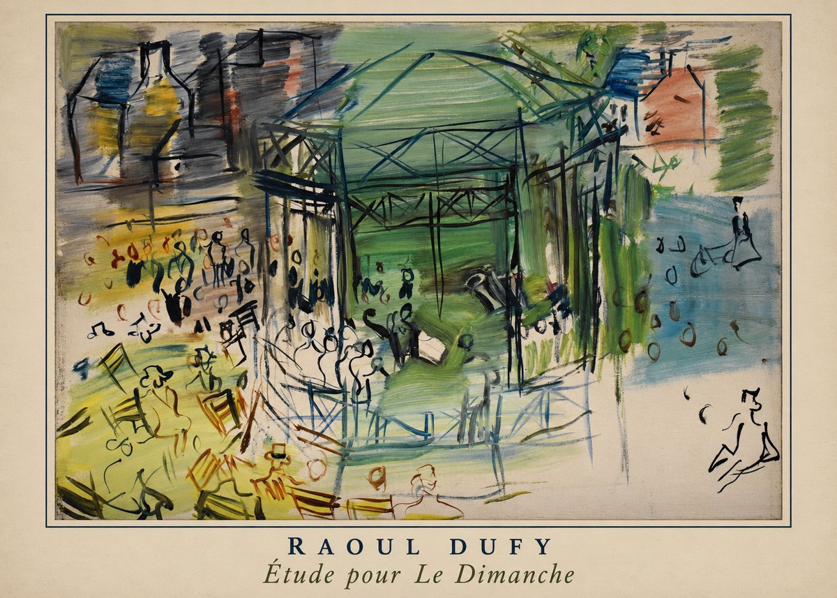 Raoul Dufy Étude Pour Le Dimanche No4 - Plakat
