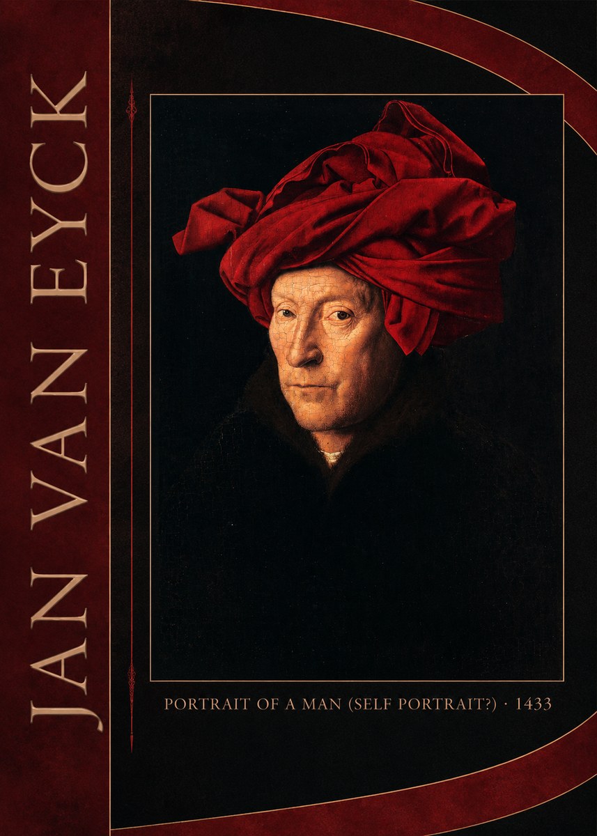 Jan van Eyck Portrait of a Man (Self Portrait?) No4 - Plakat