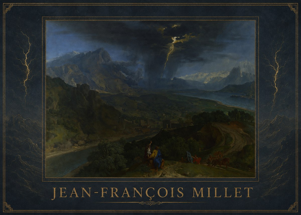 Jean-François Millet The Thunderbolt No1 - Plakat