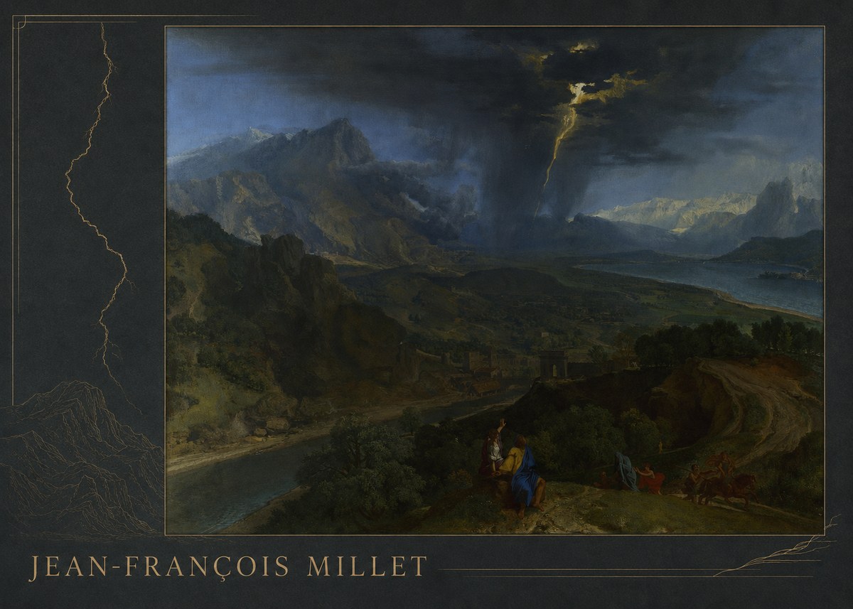 Jean-François Millet The Thunderbolt No2 - Plakat