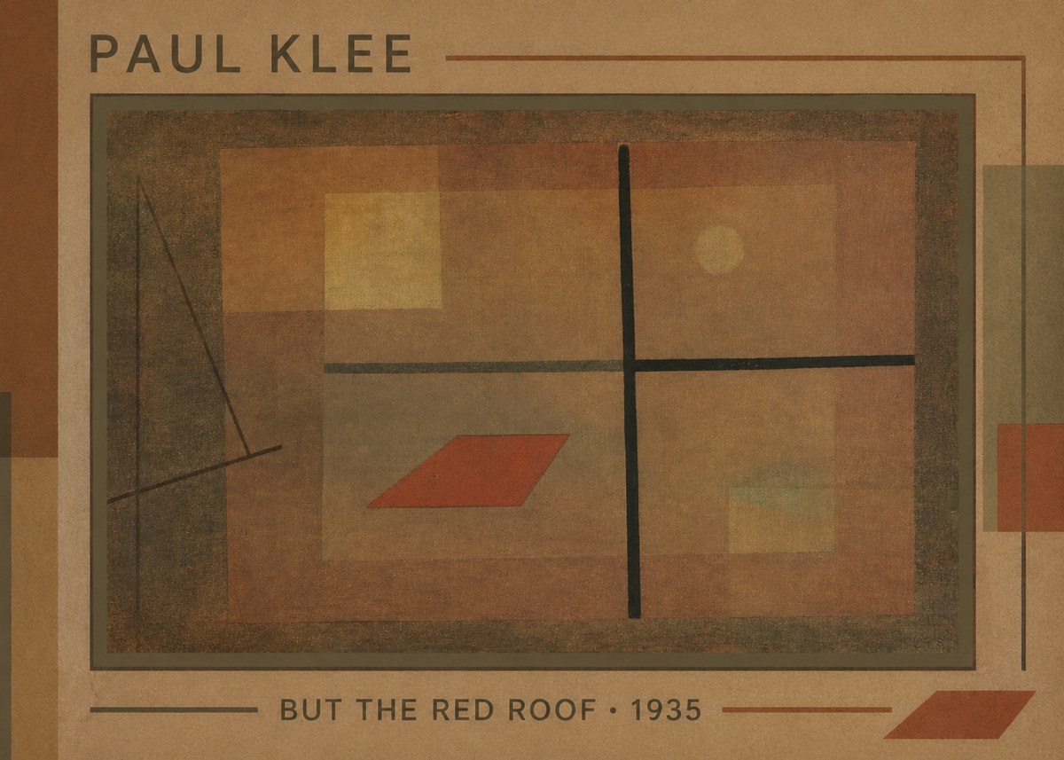 Paul Klee But the Red Roof No1 - Plakat