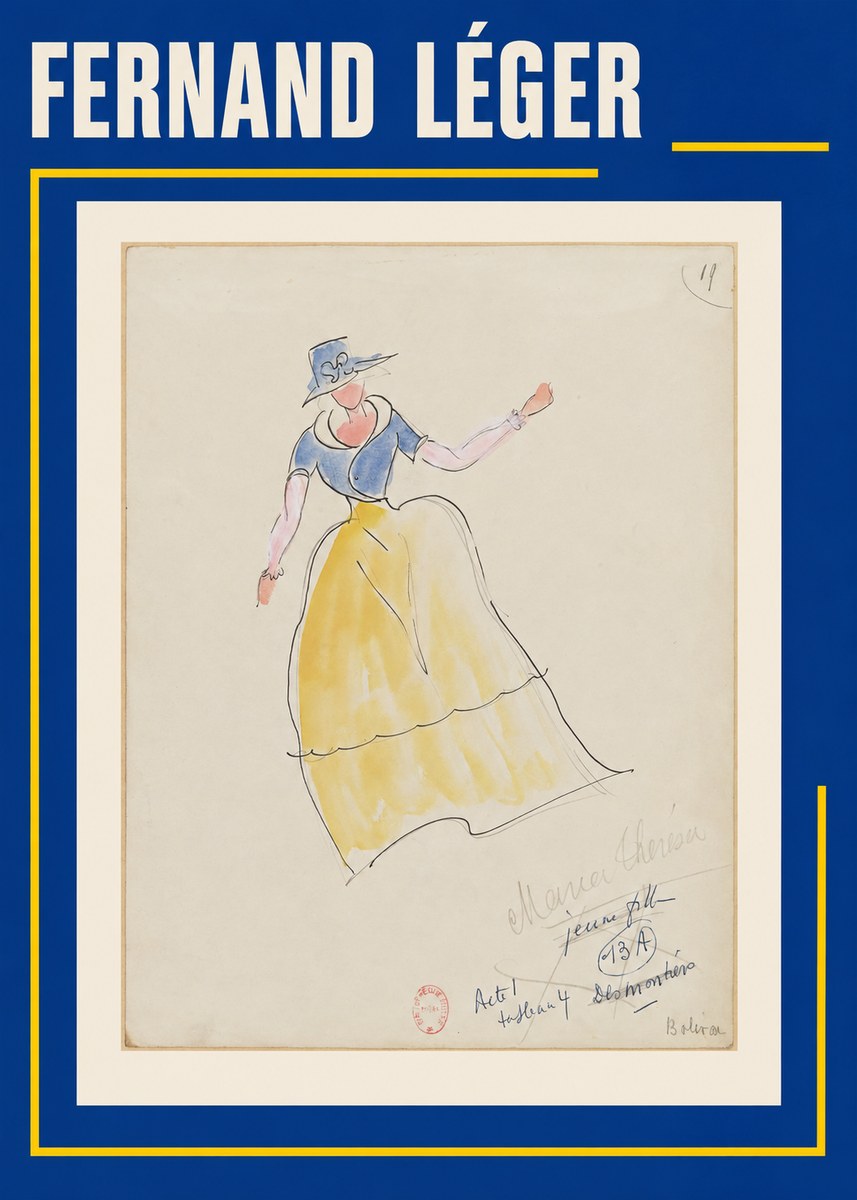 Fernand Léger Monica Thérese - Jeune Fille No1 - Plakat