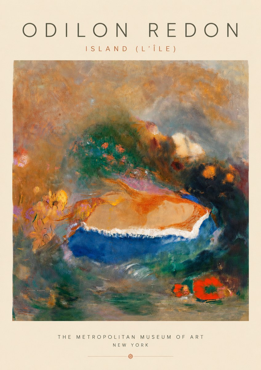 Odilon Redon Island (L'île) No3 - Plakat