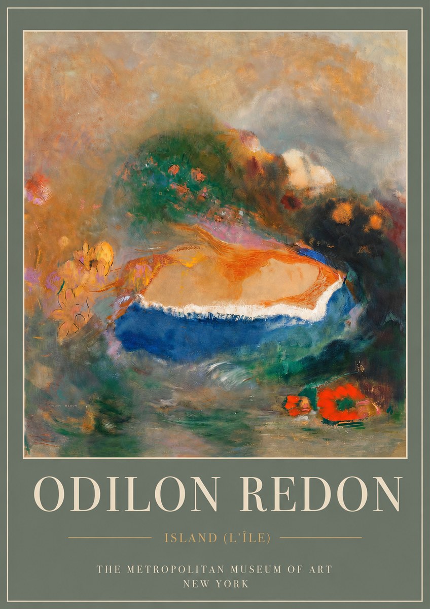 Odilon Redon Island (L'île) No4 - Plakat