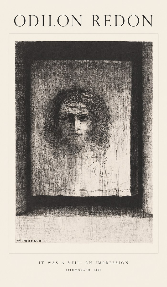 Odilon Redon It Was a Veil, an Impression No1 - Plakat