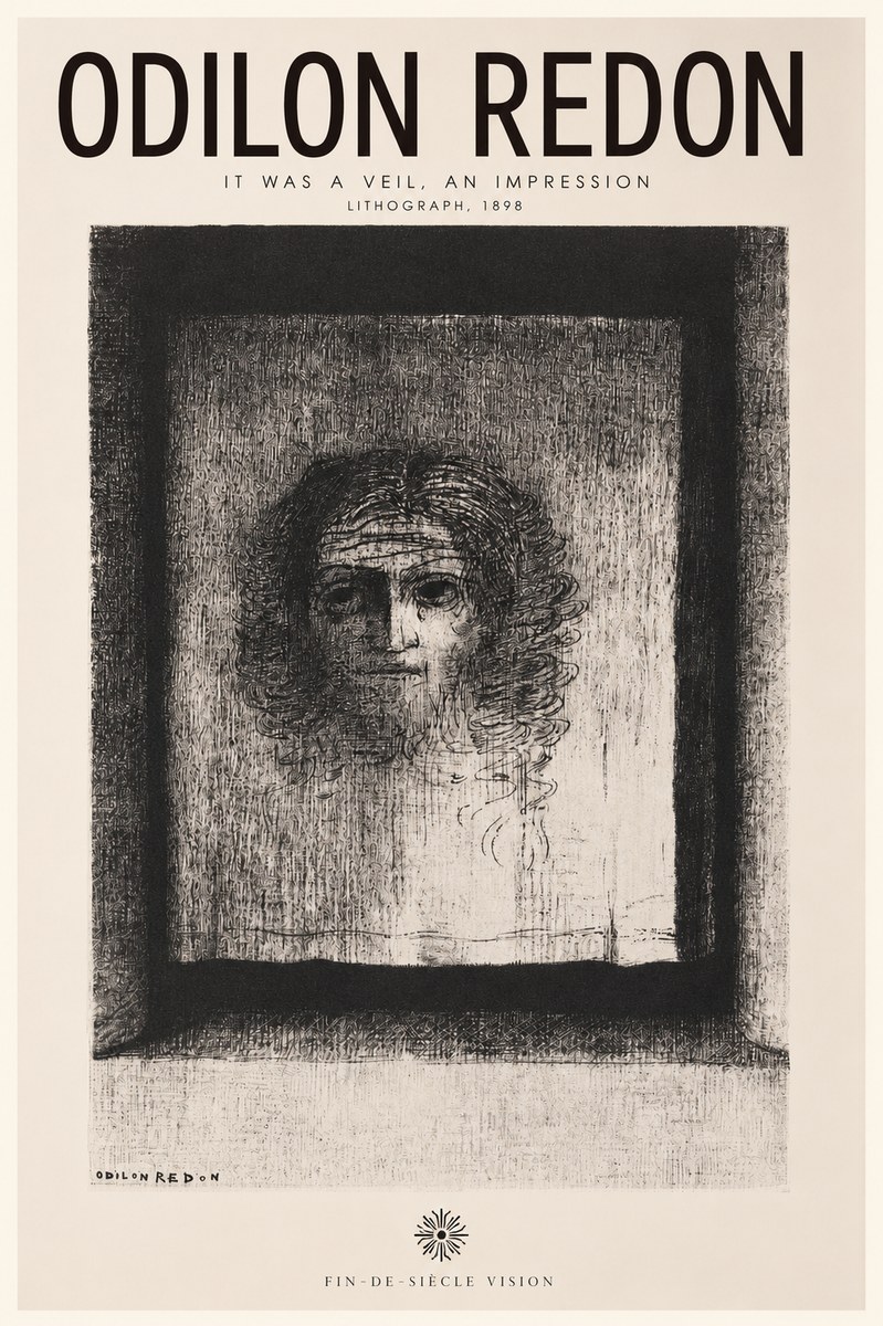 Odilon Redon It Was a Veil, an Impression No2 - Plakat