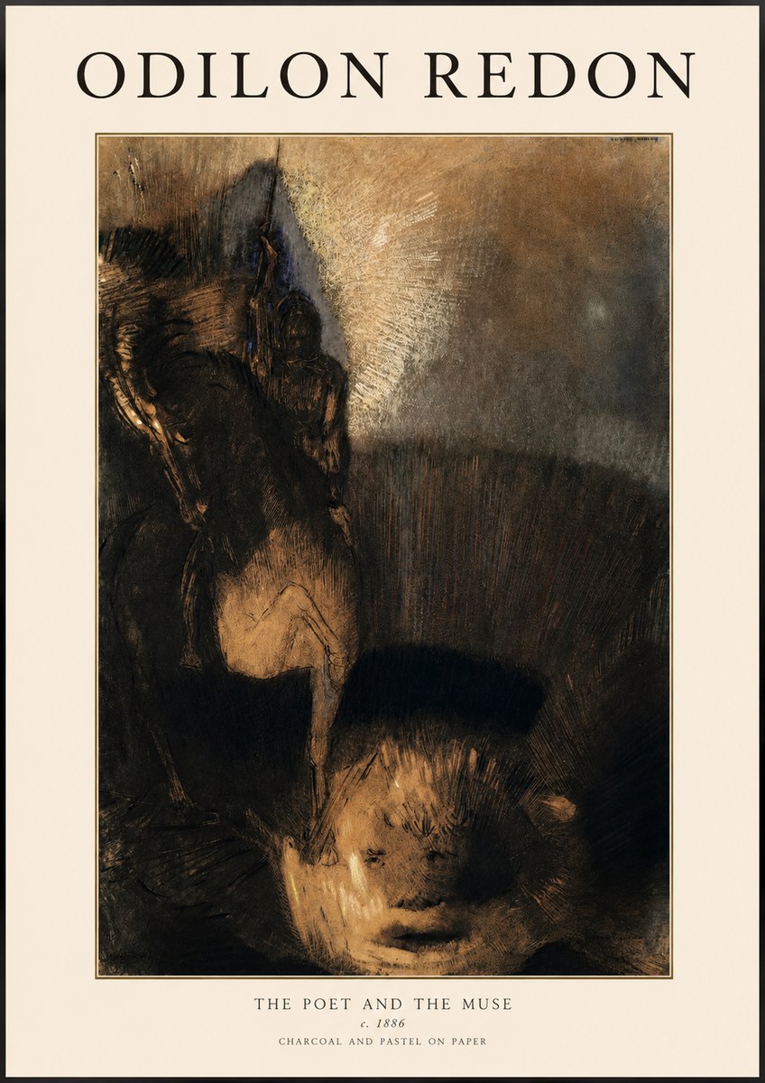 Odilon Redon The Poet and the Muse No1 - Plakat