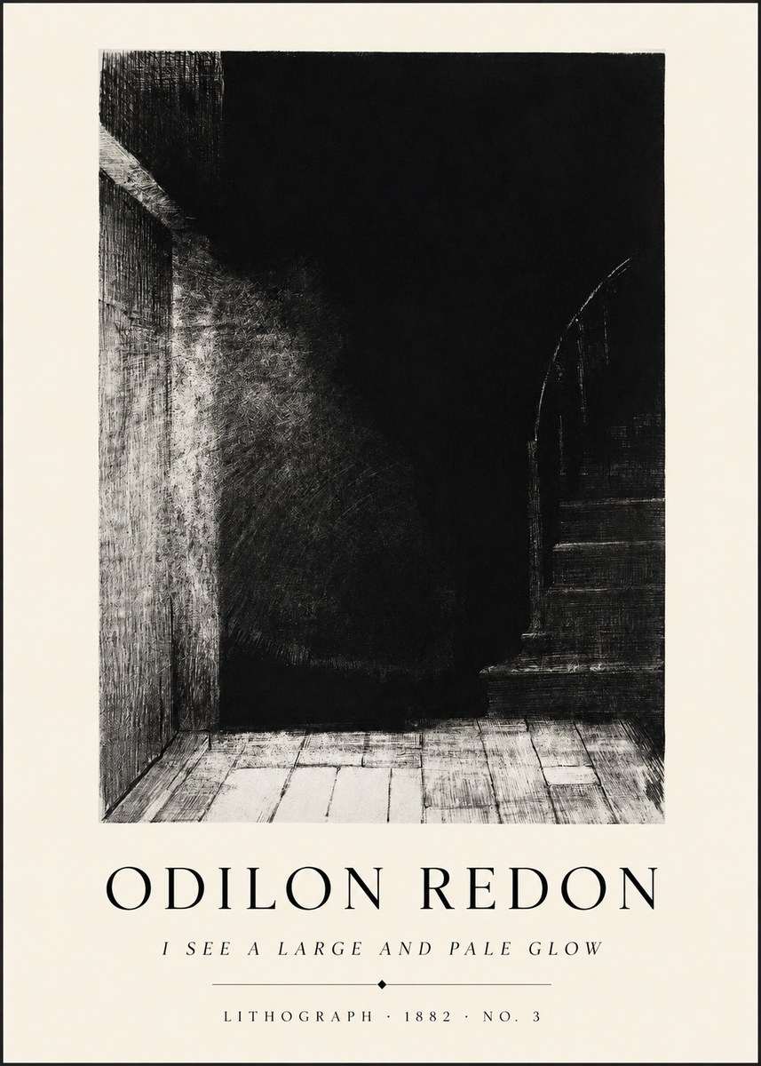 Odilon Redon I See a Large and Pale Glow No1 - Plakat