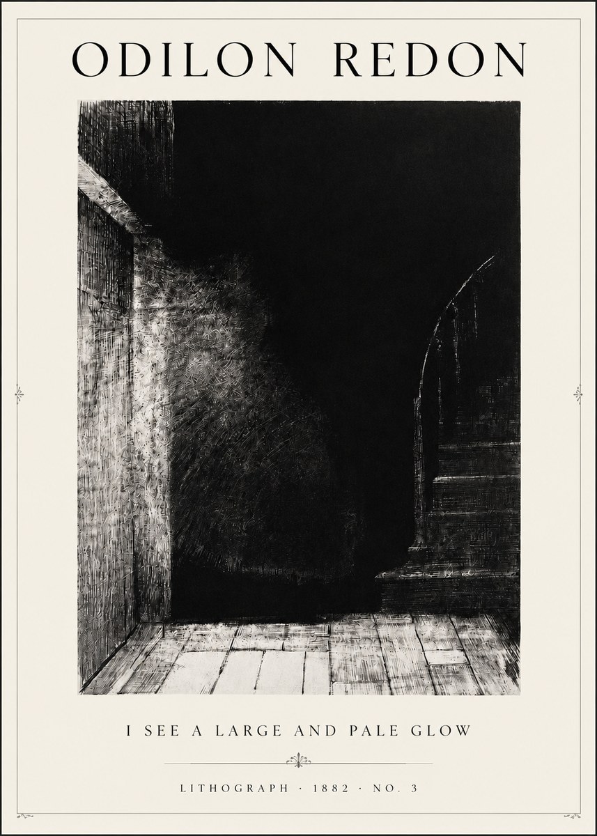 Odilon Redon I See a Large and Pale Glow No3 - Plakat
